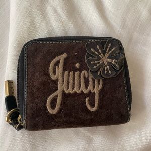 Juicy Couture brown suede wallet